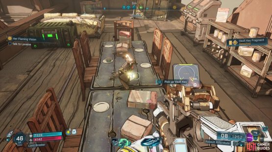 Once you&rsquo;re on top, the Vault Key Fragment is right on the table.