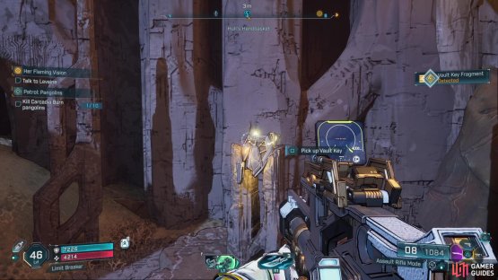 Drop down from the location or use the nearby hill to reach the little altar.