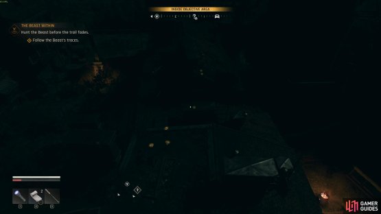 Cross the street in the dark and then follow the paths deep on the rooftop below. Image via Gamer Guides / Techland.