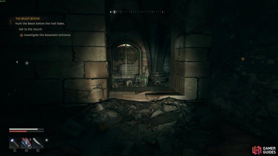 Enter the crypt and dispatch of the horde accumulating in the crypts.  Image via Gamer Guides / Techland.