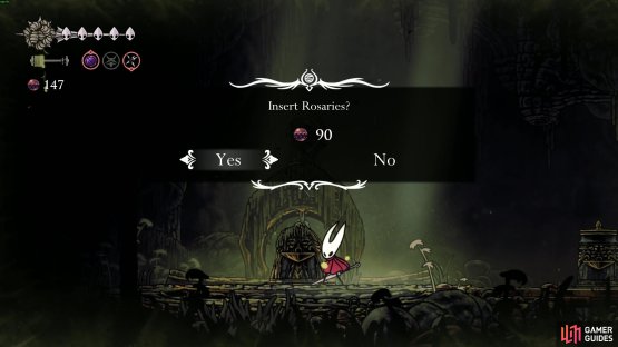 Players can unlock a bench via the 90 Rosary cost near the Bellway in the bottom right of the zone, near the smashable wall that leads to the Organ sub area.