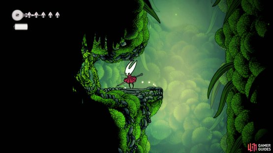 Stick to the left to find the secret Rosary room. Image via Gamer Guides / Team Cherry.