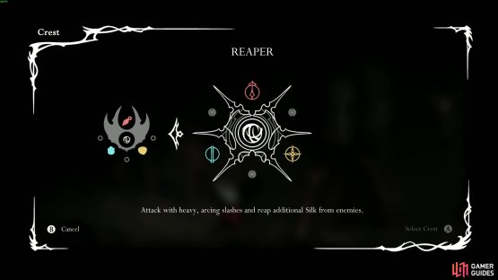 You can get an extra tool slot for each type of Tool, meaning you can get some very interesting builds rolling with your tools you&rsquo;ve unlocked. Image via Gamer Guides / Team Cherry.