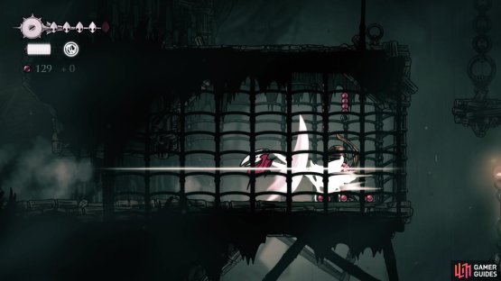 An example of the Reapers Crest cleave in action in Hollow Knight Silksong. Image via Gamer Guides / Team Cherry