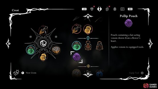 Here&rsquo;s the roll you unlock from completing the Rite of the Pollip. Image via Gamer Guides / Team Cherry.