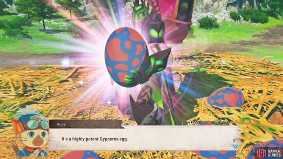 Finding more potent eggs (gold, rainbow) will hatch Monsties with rarer genes!
