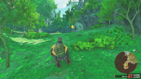 then ride your Azuros into the clearing to provoke the Invasive Seregios!