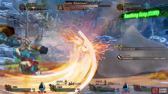 When the Exotic Nibelsnarf burrows, attack the right mound,
