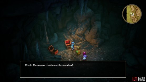 In addition to the empty chest on 1F, there are a few Canniboxes littering the Dragonlord&rsquo;s Castle - these also need to be opened and dealt with to prevent Nose for Treasure picking them up!