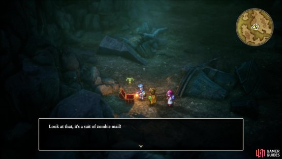 Descend to B4, then go up some stairs back to B3 to reach an otherwise inaccessible part of the level, where you&rsquo;ll find a chest containing Zombie Mail.
