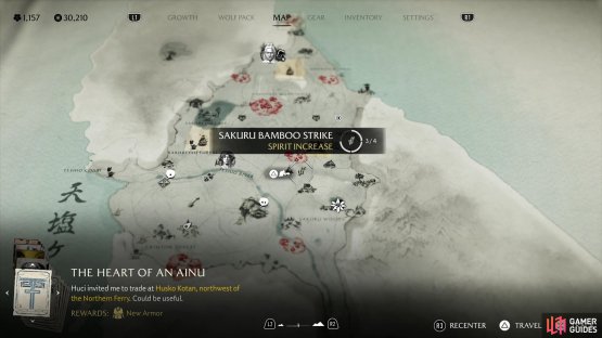 The location of the Sakura Bamboo Strike on the map,