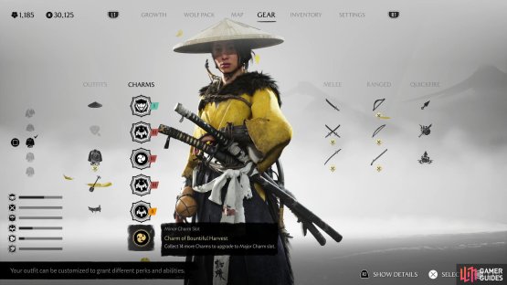 The more charms you find, the more charm slots and major charms slots you&rsquo;ll unlock.