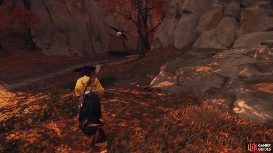 The Golden Bird will guide you to points of interest, like shrines, altars, wolf dens, hot springs and bamboo strikes,