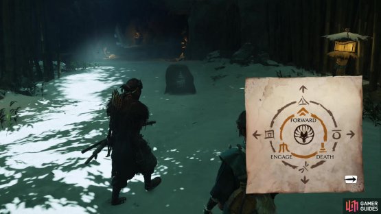 and right past the stone.