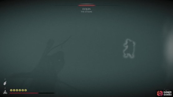Use your &ldquo;Listen&rdquo; ability when The Kitsune uses a smoke bomb to thwart his upcoming assault.