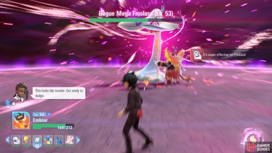 Mega Froslass charging up energy