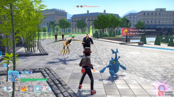 Mega Skarmory during battle