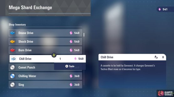 Each drive costs 540 shards