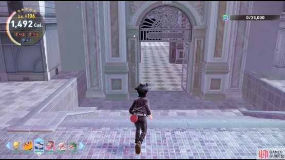 Enter the shopping arcade