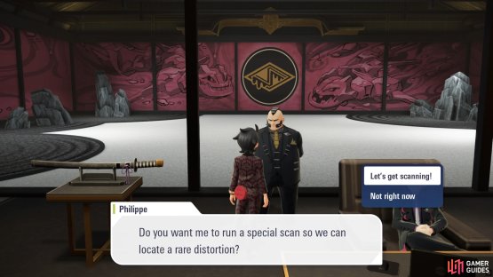 Speak to Philippe to do a special scan
