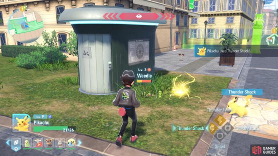 Deplete Weedles Health with Fire-based moves