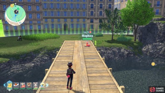 Deplete Magikarp&rsquo;s health with Electric, Grass-based moves