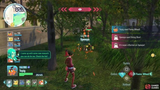 Deplete Spewpa&rsquo;s health with Fire, Flying or Rock-based moves