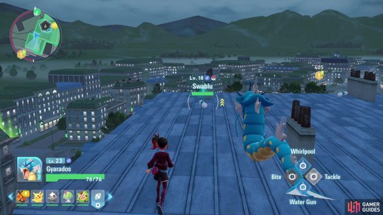 Deplete Swablu&rsquo;s health with Fighting, Electric, Ice, Rock-based moves