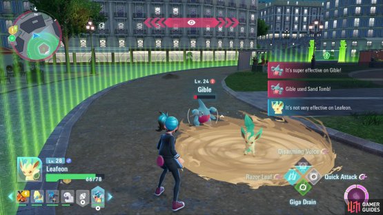 Deplete Gible&rsquo;s Health with Ice, Fairy, Water or Grass-based moves