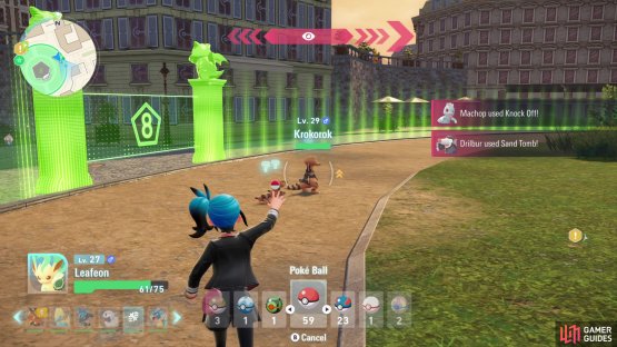 Deplete Krokorok&rsquo;s health with  Water, Grass, Ice, Fighting or Fairy-based moves