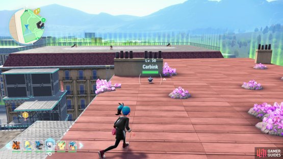 Deplete Carbink&rsquo;s health with Water, Grass, Fighting, Ground, Steel or Poison-based moves