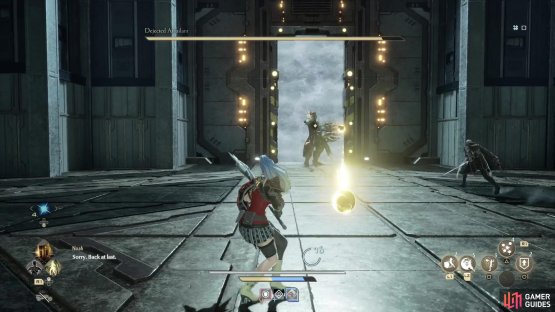 You can simply sidestep the bullets fired from his bayonet.