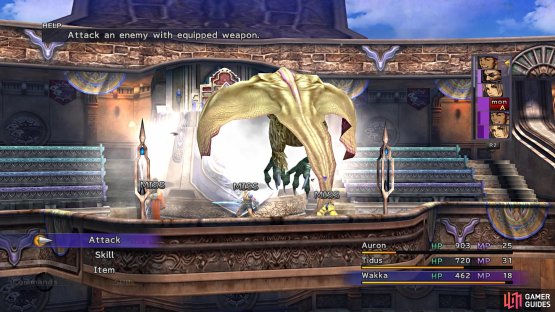 Hitting the Garuda with Dark Attack will make it easier to not get hit