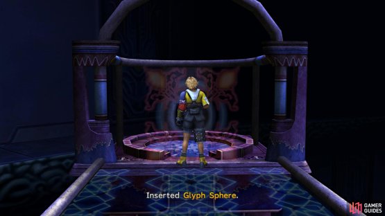 Place the Glyph Sphere here to remove the wall