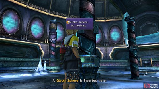 Take the Glyph Sphere out of this pillar