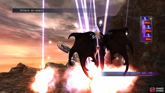 Use a summon to block Photon Wings at the beginning of the fight