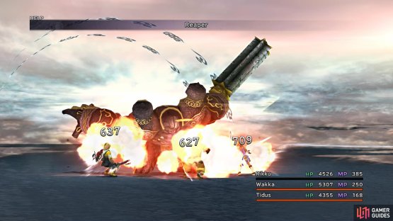 The Geminis&rsquo; Reaper attack hits the entire party