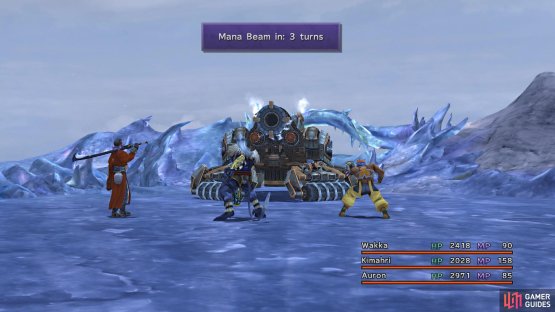 As soon as you get rid of the Negator, the boss starts counting down for Mana Beam
