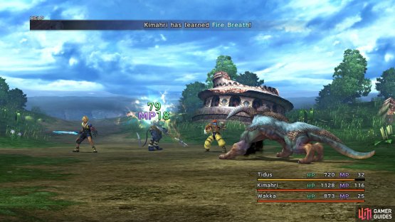 Kimahri can learn Fire Breath from Dual Horns