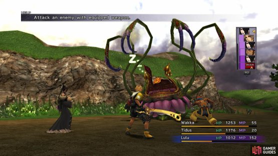 The Ochu can be put to sleep with Wakka&rsquo;s Sleep Attack