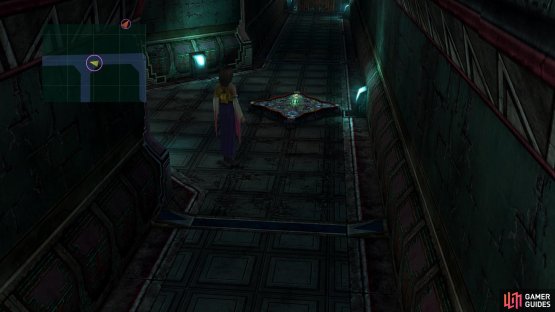 Wait for the arrow on the teleporter to point in this direction