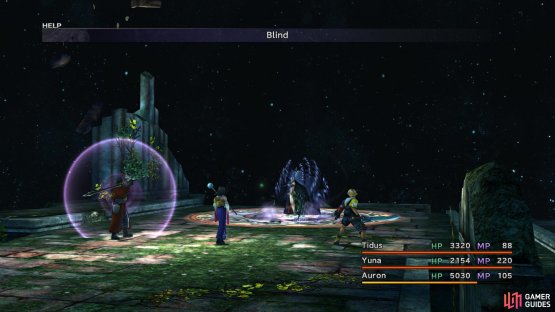 Yunalesca will counter attacks with a spell that hinders the type used