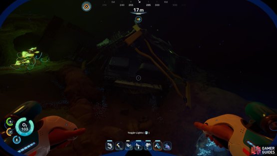 Find some ruins 200 meters west of the Lifepod,