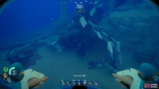 Find a Cicada wreckage southwest of the Lifepod,