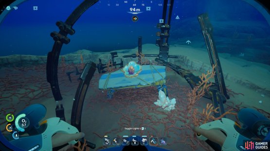 and search a table on the seafloor nearby to find a Lithium deposit.