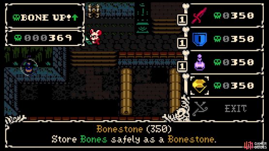 Every time you reach a certain threshold, you will Bone Up, or level up.
