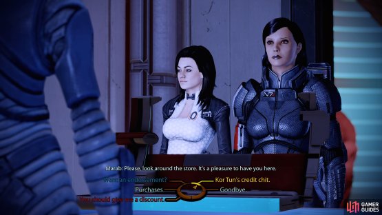 then go to the Saronis Applications Store and you&rsquo;ll find that the Volus left the Chit there.