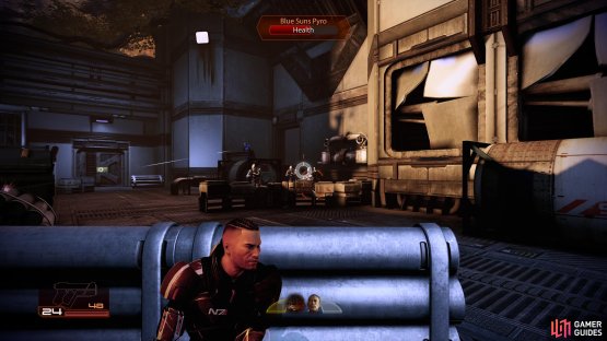 Use the pipes as cover, and use Zaeed&rsquo;s Disruptor Ammo and Concussive Shots to take them out