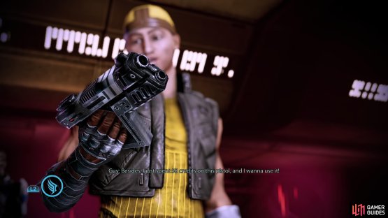 as you leave, you&rsquo;ll encounter a dumb kid who thinks having a gun makes him more than fodder - a Paragon interrupt will set him straight.