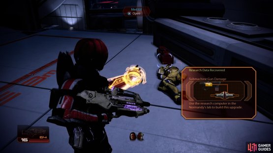 and after some fighting, grab a Submachine Gun Damage upgrade.